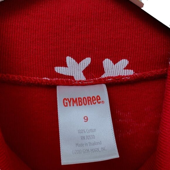 Gymboree Girls Holiday Dress Size 9  Red Snowflake Long Sleeve Cotton Turtleneck - Picture 4 of 8